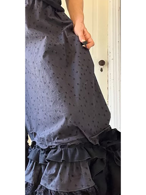 Dark Gray Mini Stars Ruffly Bowtie Bloomers Pants