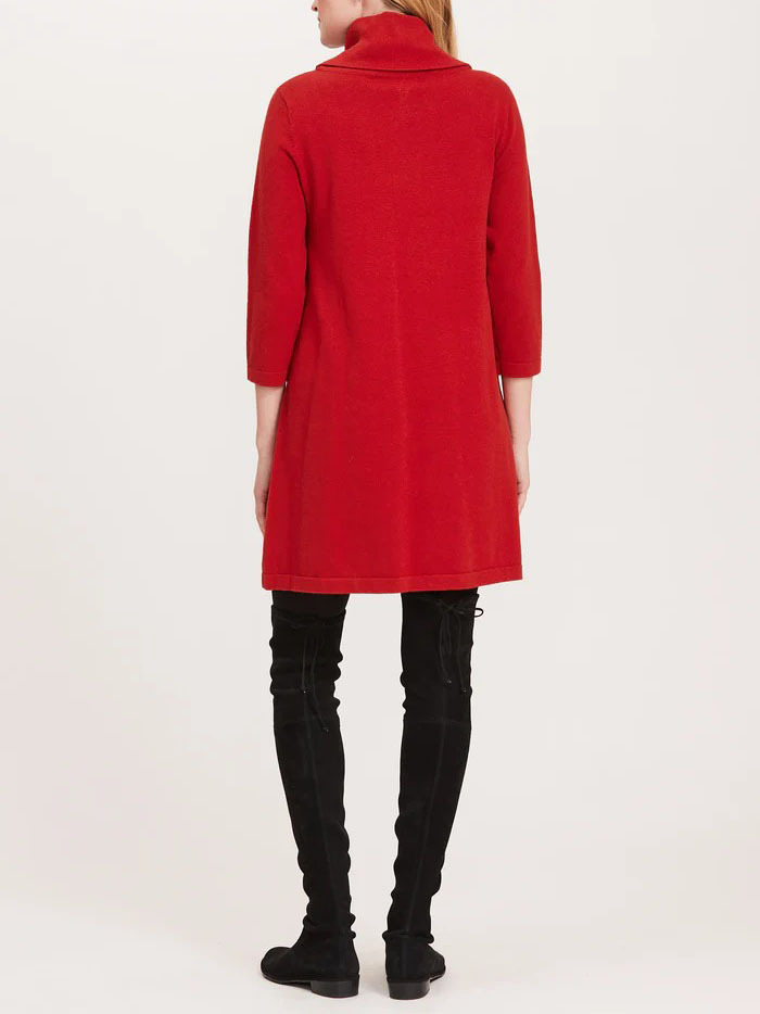 Turtleneck Faux Suede Dress