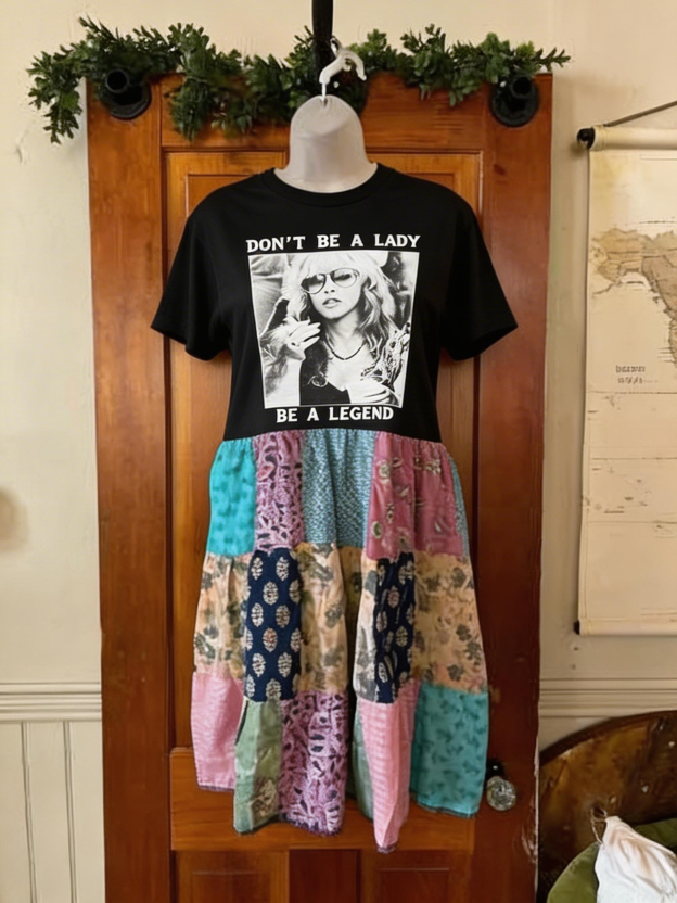 Stevie Nicks Patchwork Maxi Dress