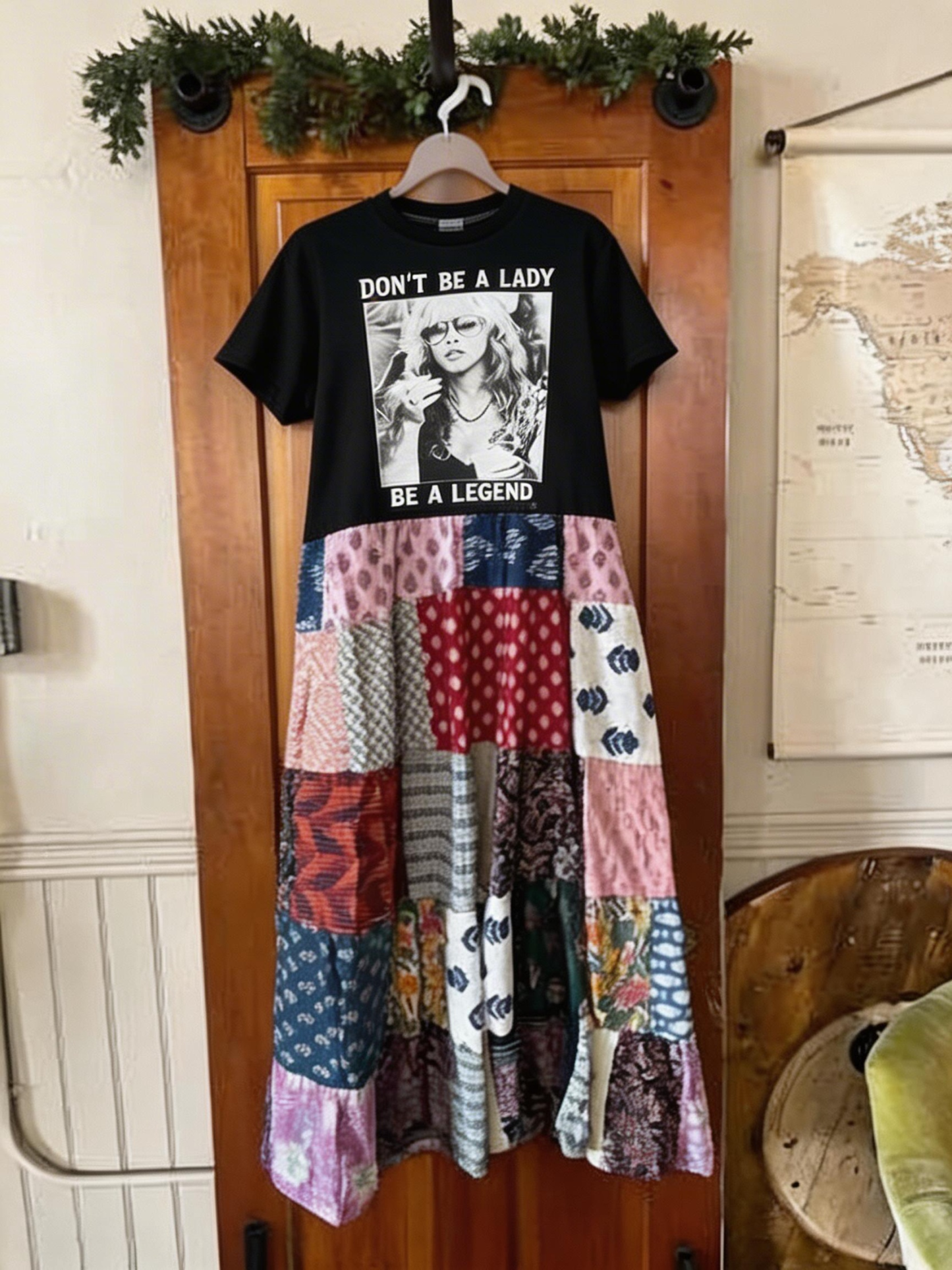 Stevie Nicks Patchwork Maxi Dress