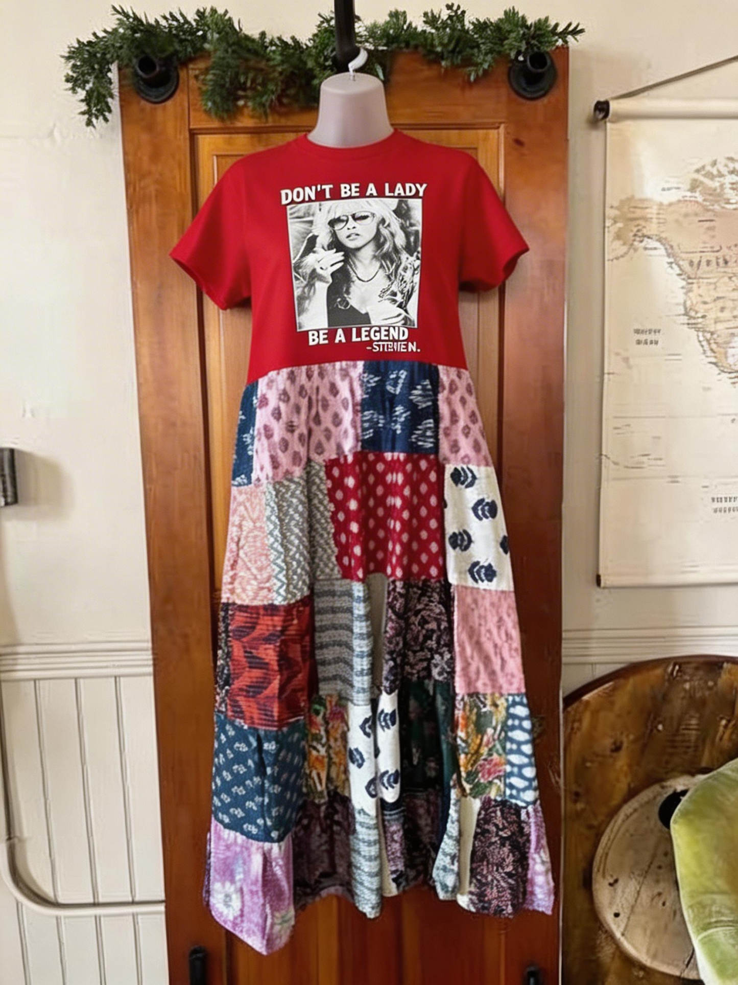 Stevie Nicks Patchwork Maxi Dress