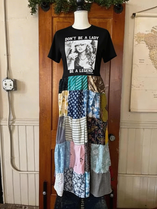 Stevie Nicks Patchwork Maxi Dress