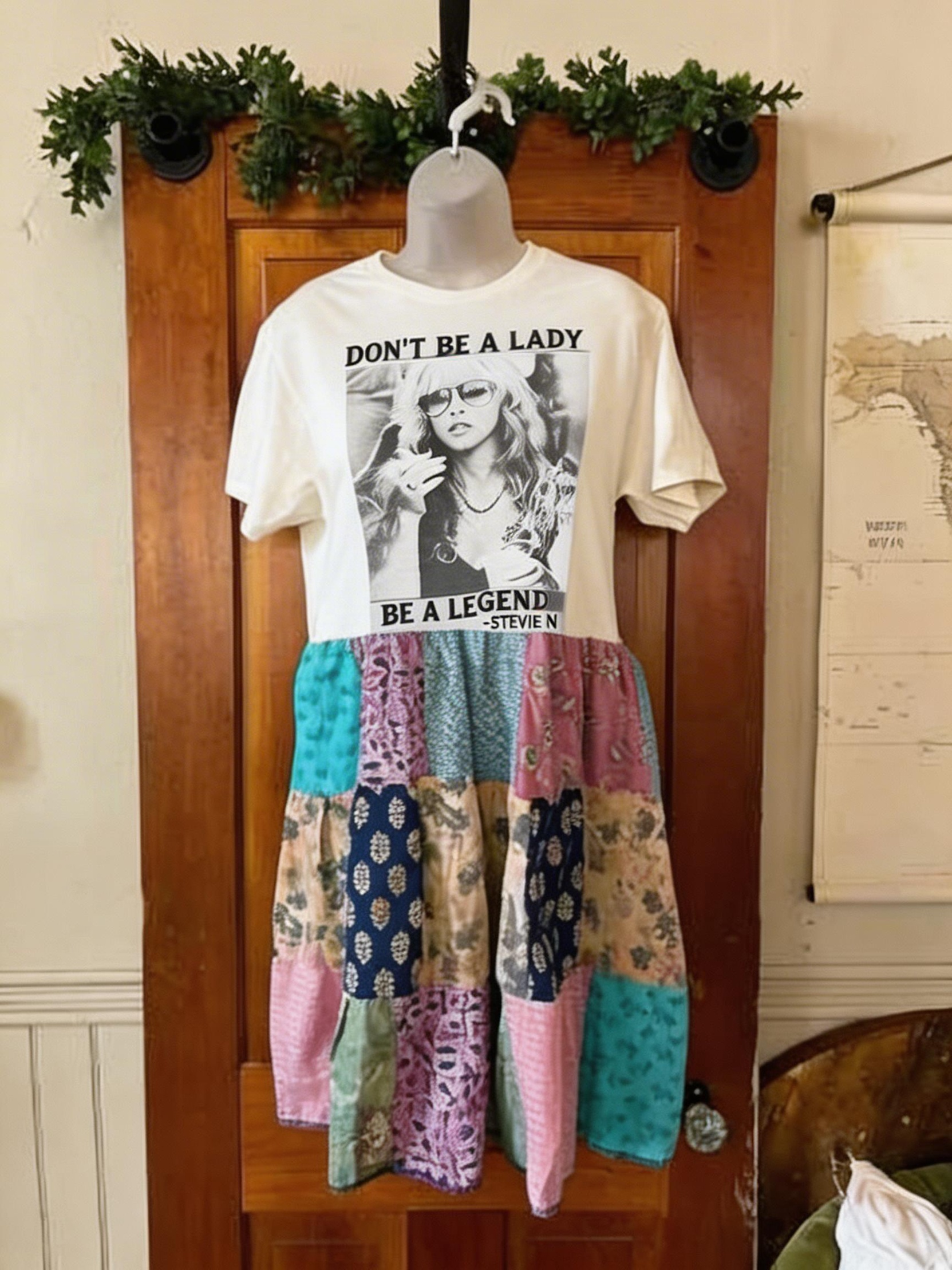 Stevie Nicks Patchwork Maxi Dress