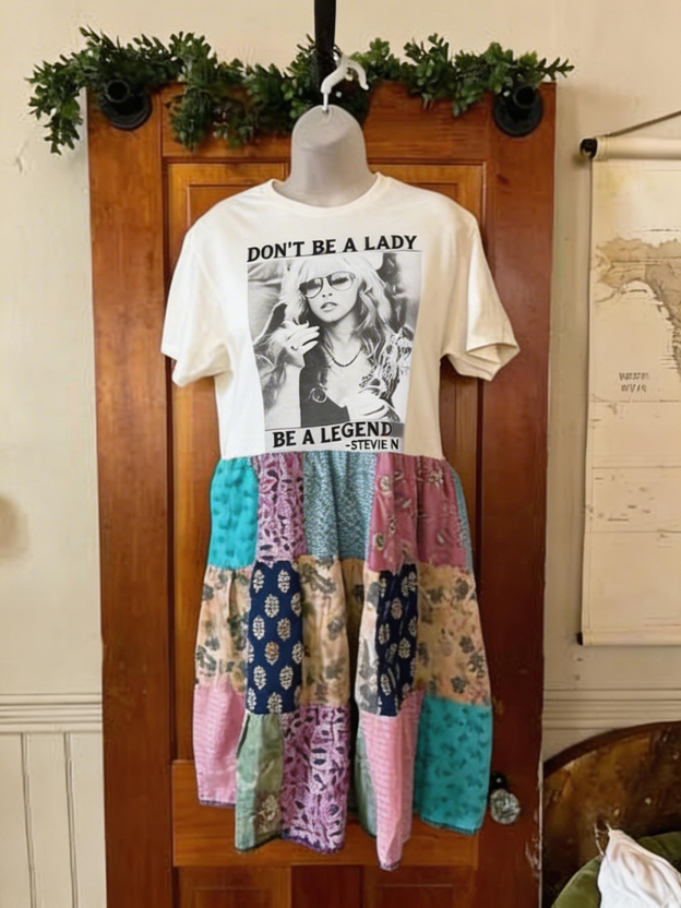 Stevie Nicks Patchwork Maxi Dress