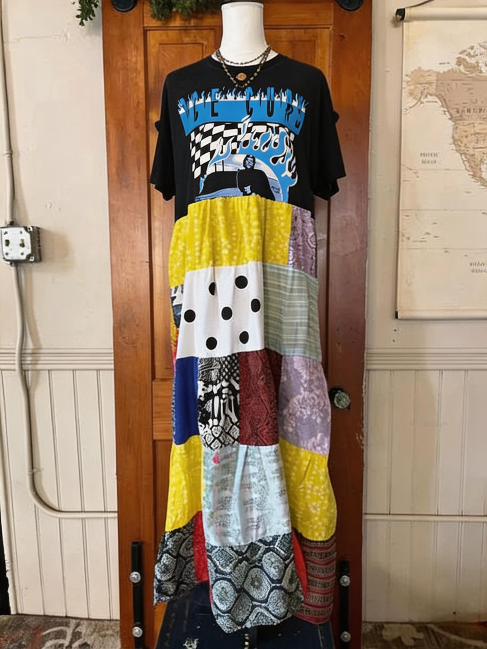 Ice Cube Patchwork Maxi Dress