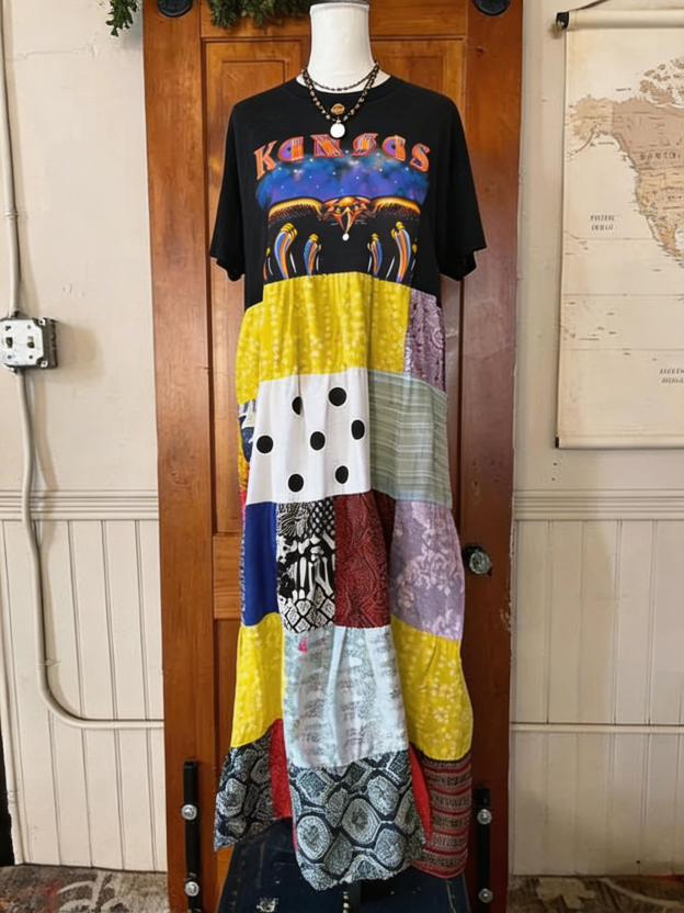 Kansas Patchwork Maxi Dress