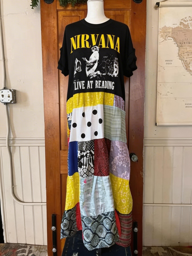 Nirvana Patchwork Maxi Dress