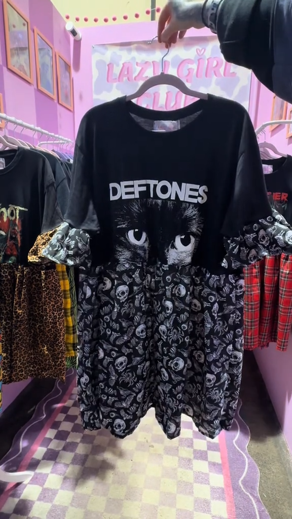 Deftones Upcycled Tee Dress