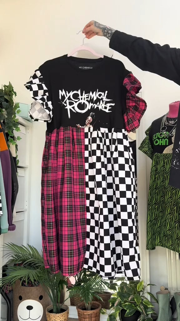 My Chemical Romance Upcycled Tee Dress