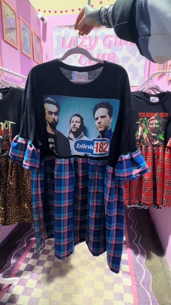 Blink-182 Upcycled Tee Dress