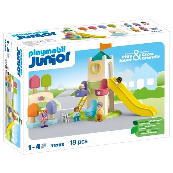 Aire de jeu avec toboggan géant Playmobil Junior 71703