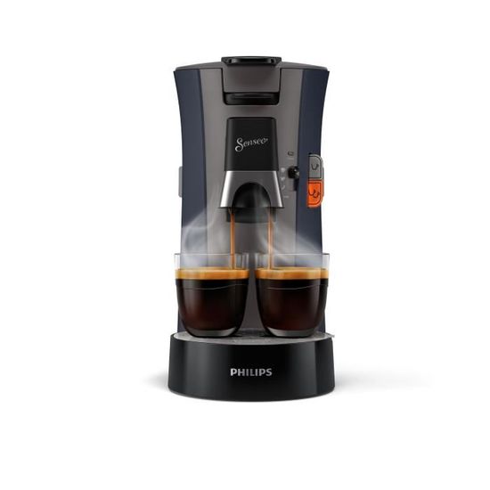 CSA240/61 Cafetière à dosettes SENSEO SELECT, force du café Plus, 1 à 2 tasses, noir de carbone