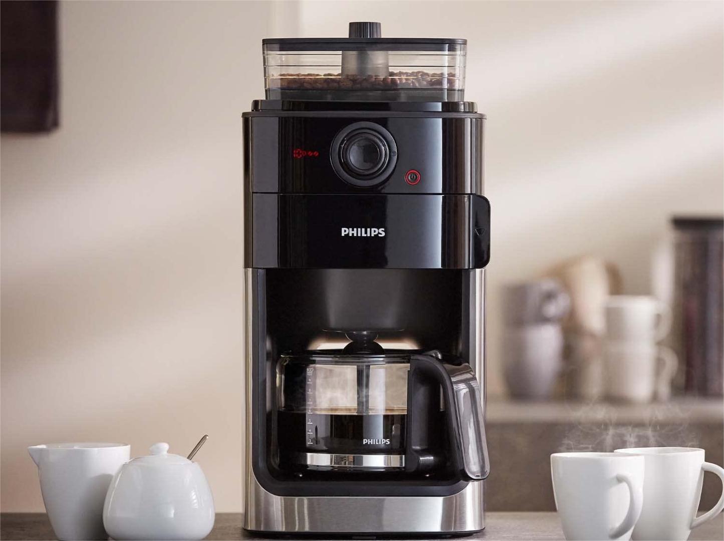 Moudre et infuser, machine à café filtre