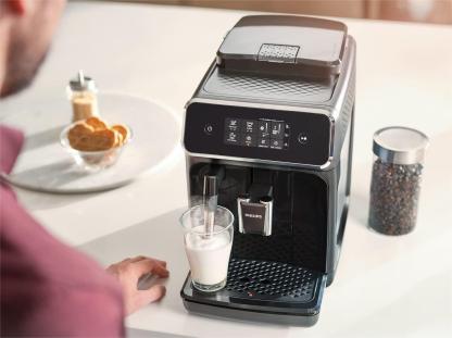 Machine à café en grains expresso à broyeur automatique, broyeur en céramique à 12 étapes, mousseur à lait