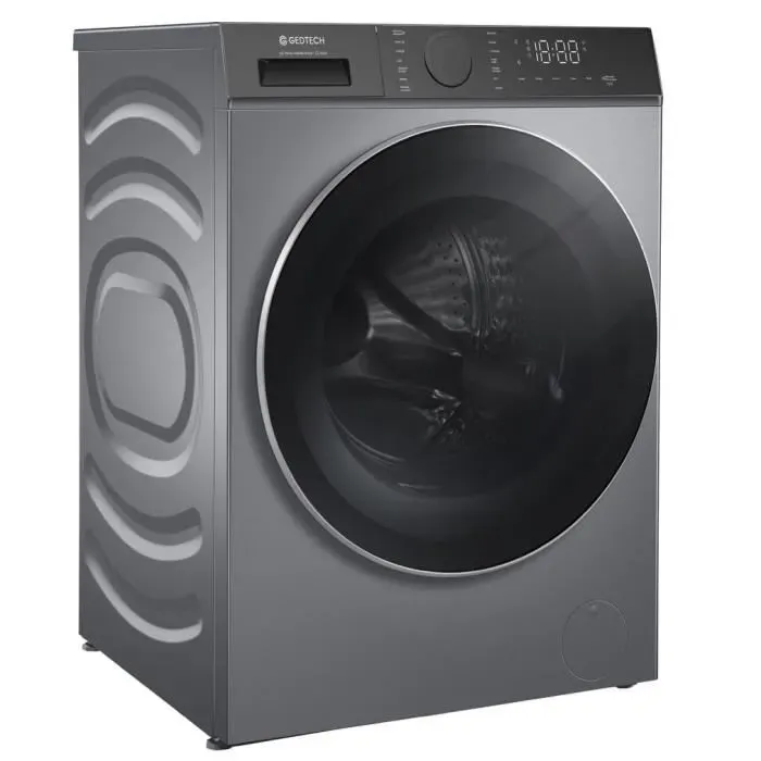 GEDTECH - Lave-Linge SteamSeries 9 Kgs - GLL90A1400SL - 1400 Trs/min - Fonction vapeur - Classe A - Charge frontale - Antibactérien