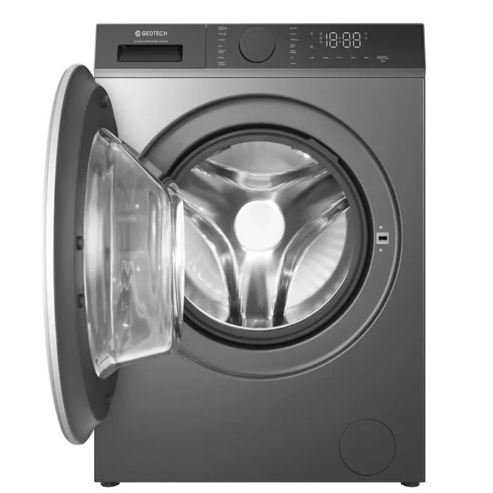 GEDTECH - Lave-Linge SteamSeries 9 Kgs - GLL90A1400SL - 1400 Trs/min - Fonction vapeur - Classe A - Charge frontale - Antibactérien