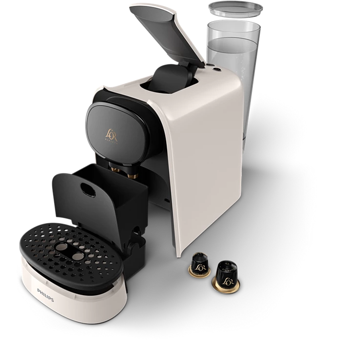 Philips L'Or Barista, Cafetière Espresso, compatible Nespresso capsules, Capsules XXL pour 1 café double ou 2 cafés à la fois, Blanc, LM8012/00