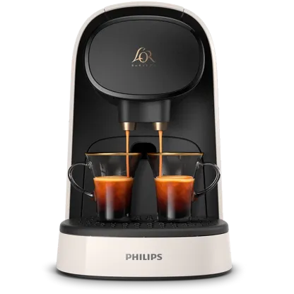 Philips L'Or Barista, Cafetière Espresso, compatible Nespresso capsules, Capsules XXL pour 1 café double ou 2 cafés à la fois, Blanc, LM8012/00