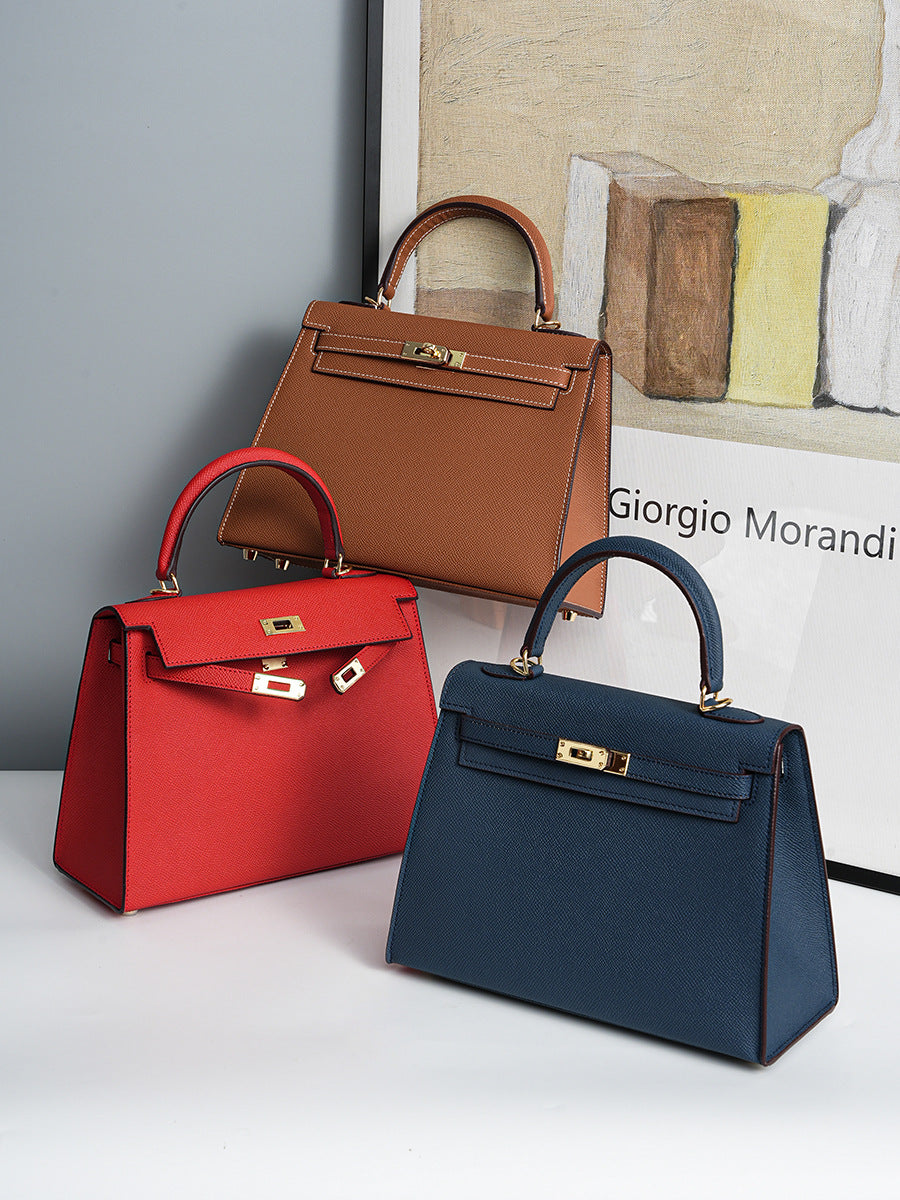 The Heritage Top-Handle Satchel | Premium Epsom Leather Icon with Gold Hardware