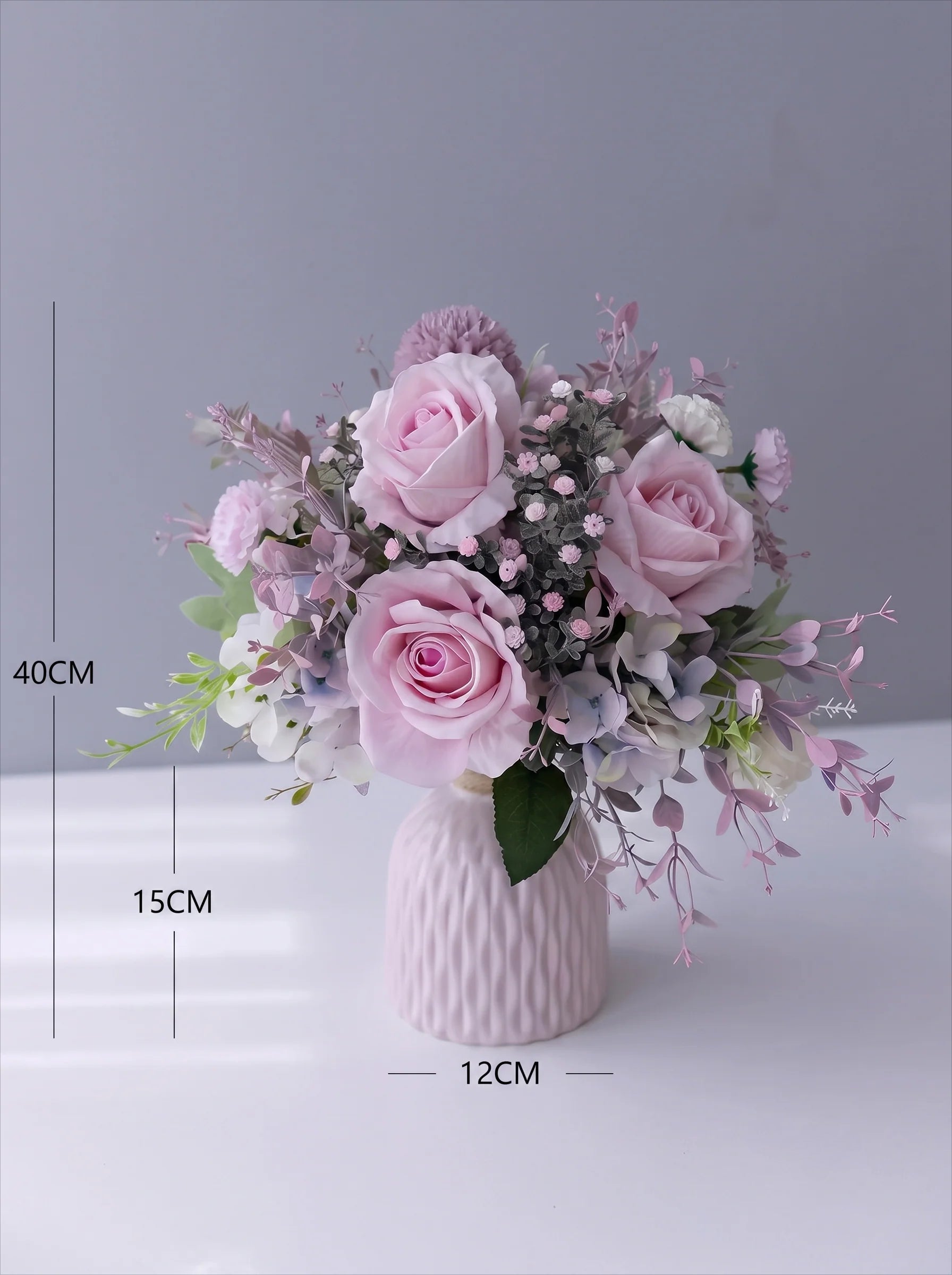 Blush Whisper Pink Artificial Floral Arrangement