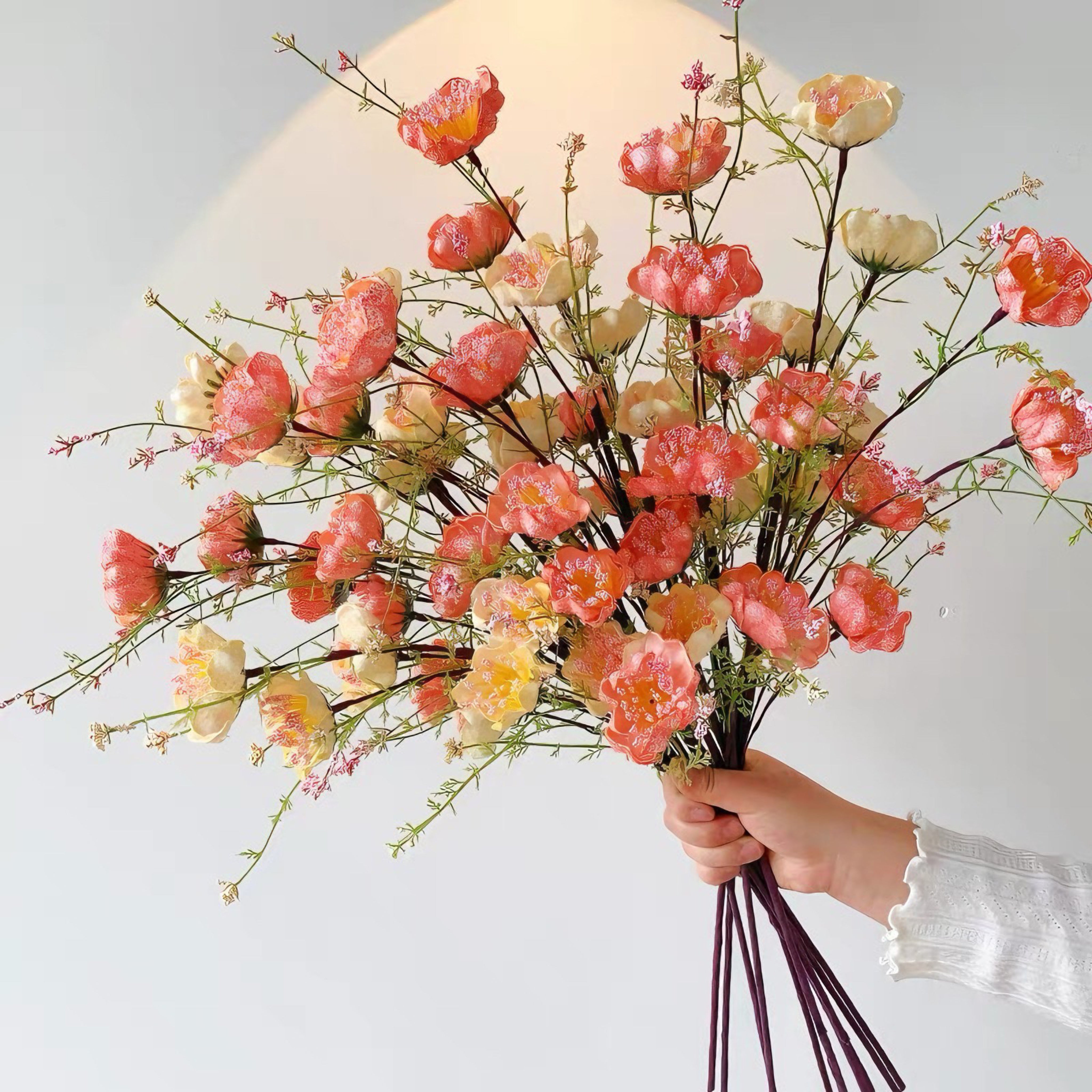 Pastel Yellow & Pink Azalea Artificial Flower Arrangement