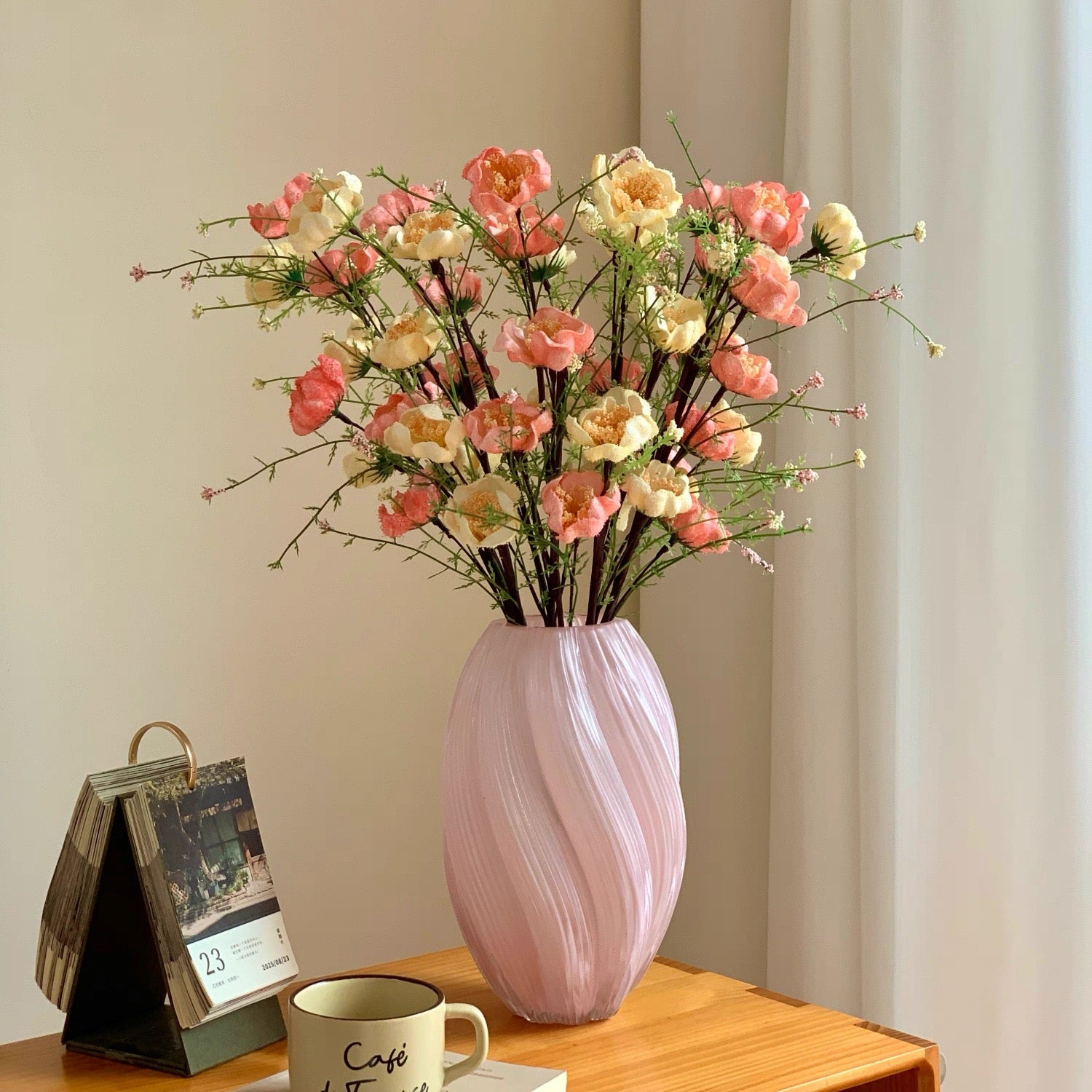 Pastel Yellow & Pink Azalea Artificial Flower Arrangement