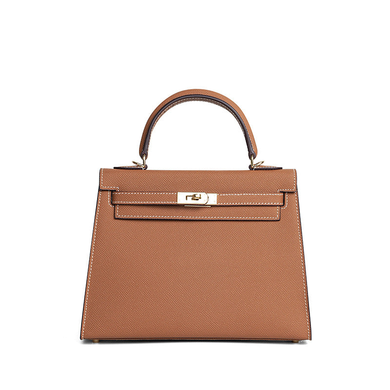 The Heritage Top-Handle Satchel | Premium Epsom Leather Icon with Gold Hardware
