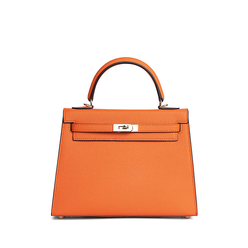 The Heritage Top-Handle Satchel | Premium Epsom Leather Icon with Gold Hardware