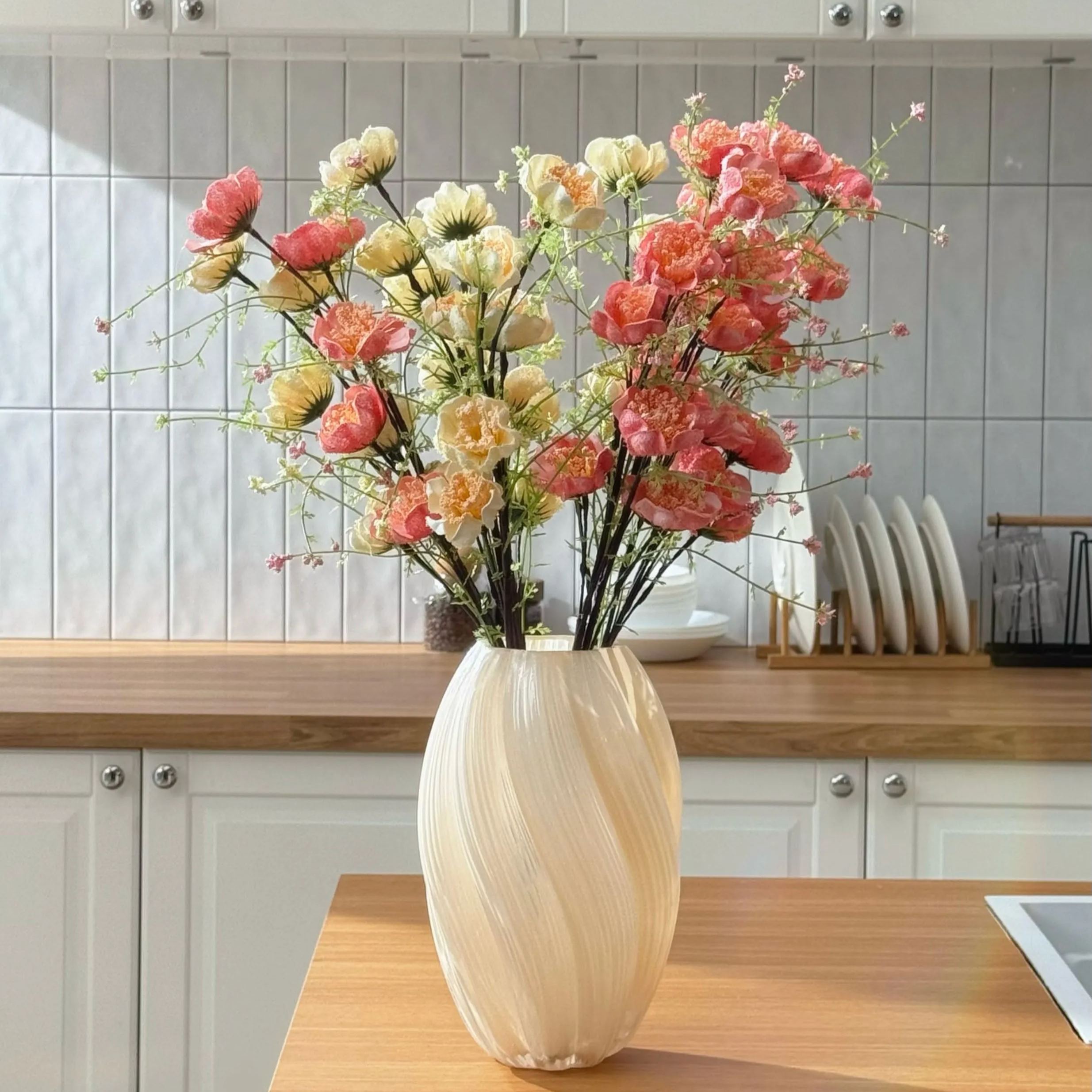 Pastel Yellow & Pink Azalea Artificial Flower Arrangement