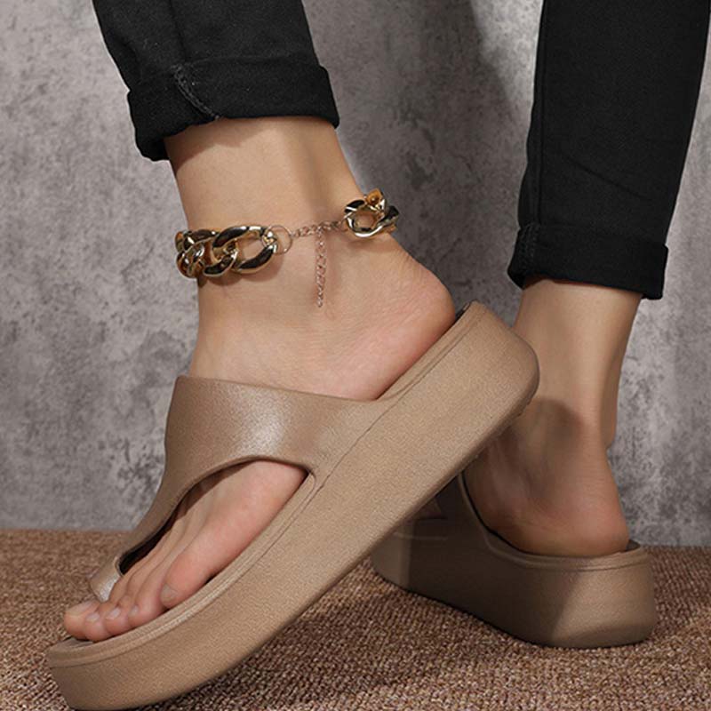 📢📢60 % Rabatt!! ⏰Sandalen mit Plateau-Absatz und Zehensteg für Damen