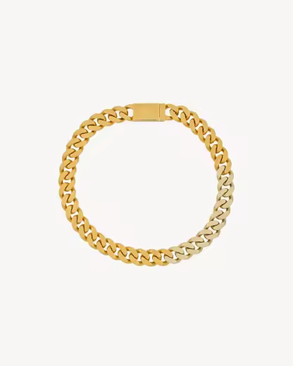 TWO-TONE CHAIN NECKLACE IN METAL