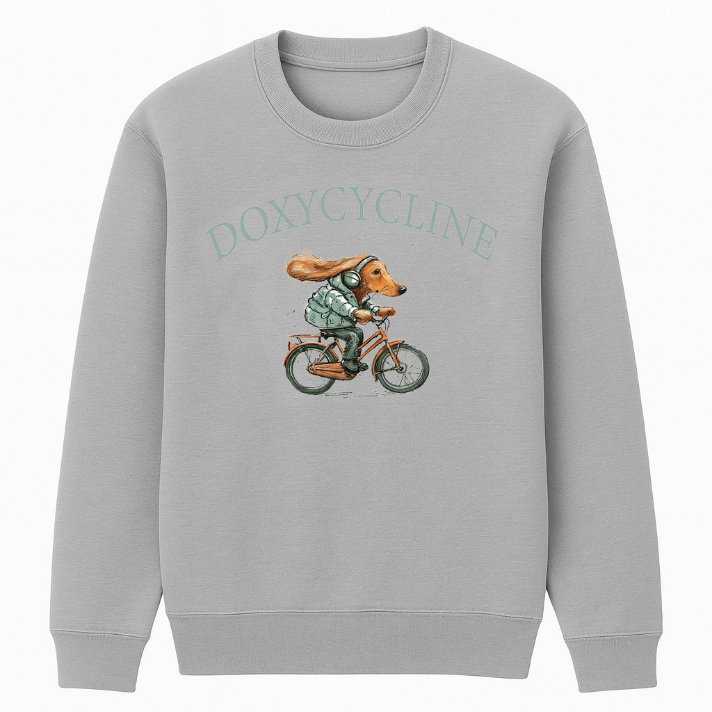 Doxycycline Dachshund Bicycle Unisex Shirt/Crewneck/Hoodie