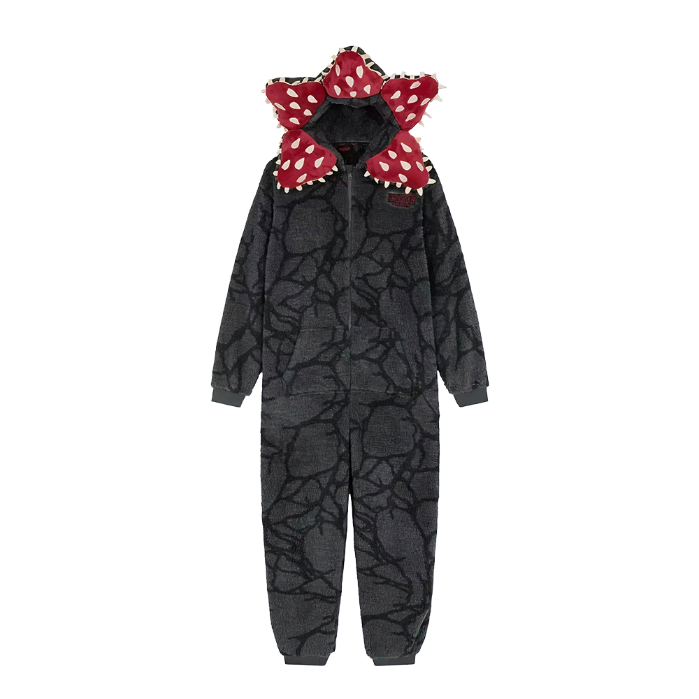 Unisex Stranger Things Hooded One Piece Pajamas Set
