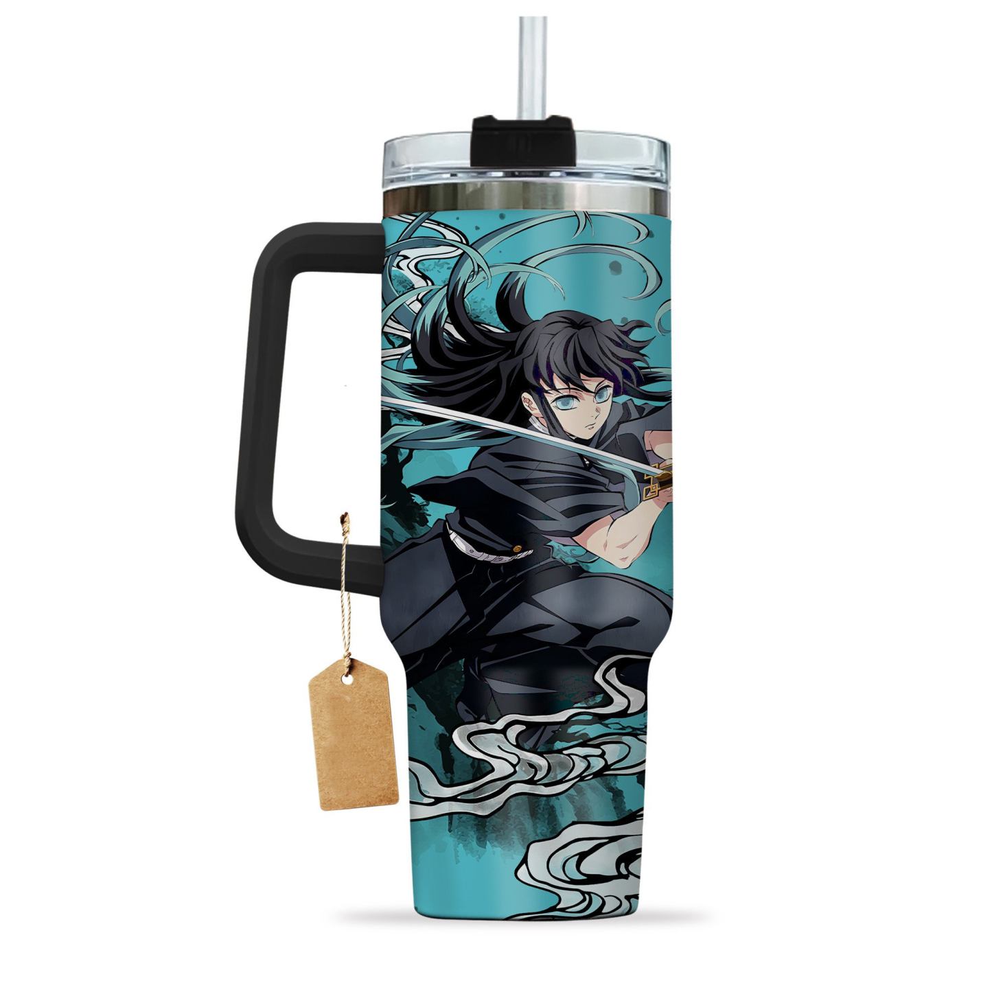 Demon Slayer Muichiro Tokito Kimestu no Yaiba 30oz or 40oz Stainless Steel Tumbler With Handle HG