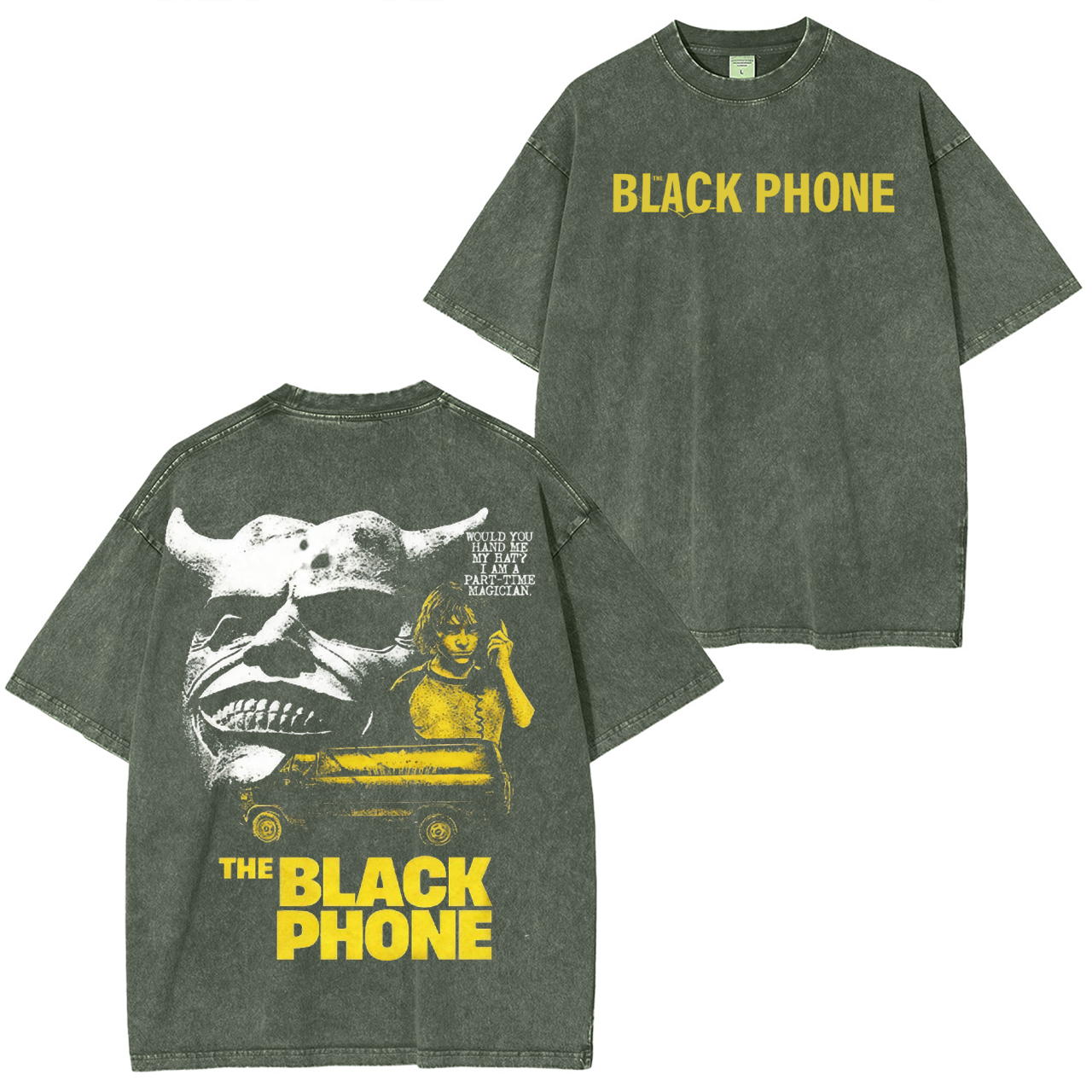 The Black Phone Movie Vintage Washed T-shirt/Crewneck/Hoodie