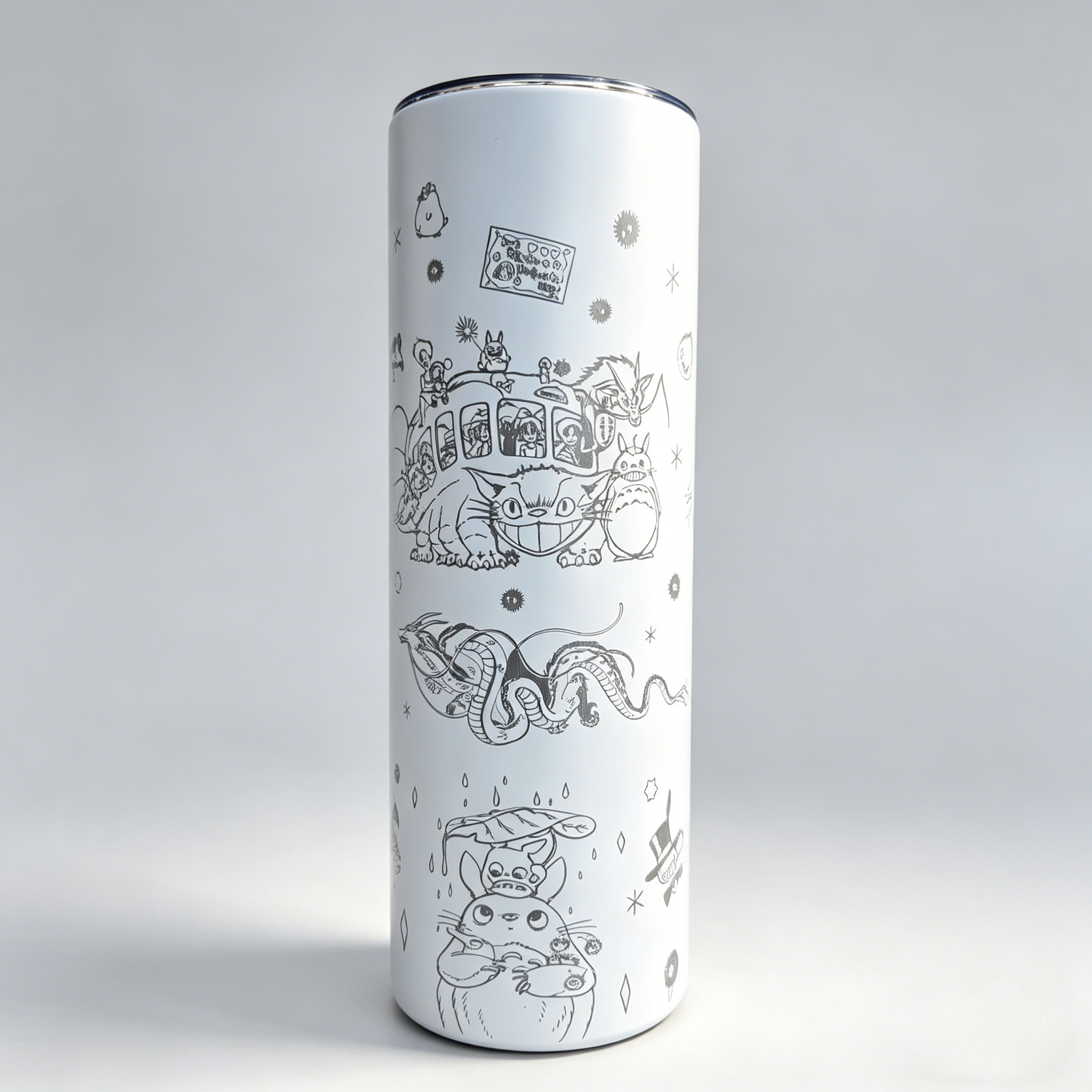 Studio Ghibli collage Laser Engraved Tumbler