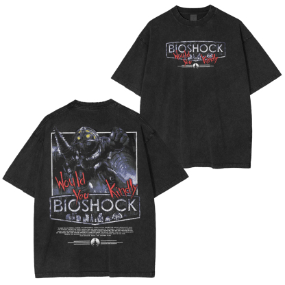 BioShock Would You Kindly Big Daddy Vintage Washed T-shirt/Crewneck/Hoodie