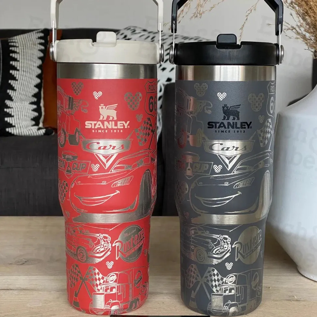 Cars themed Stanley Ice Flow 30oz Engraved Tumbler
