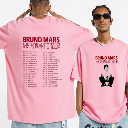 Bruno Mars The Romantic Tour 2026 Unisex Tee