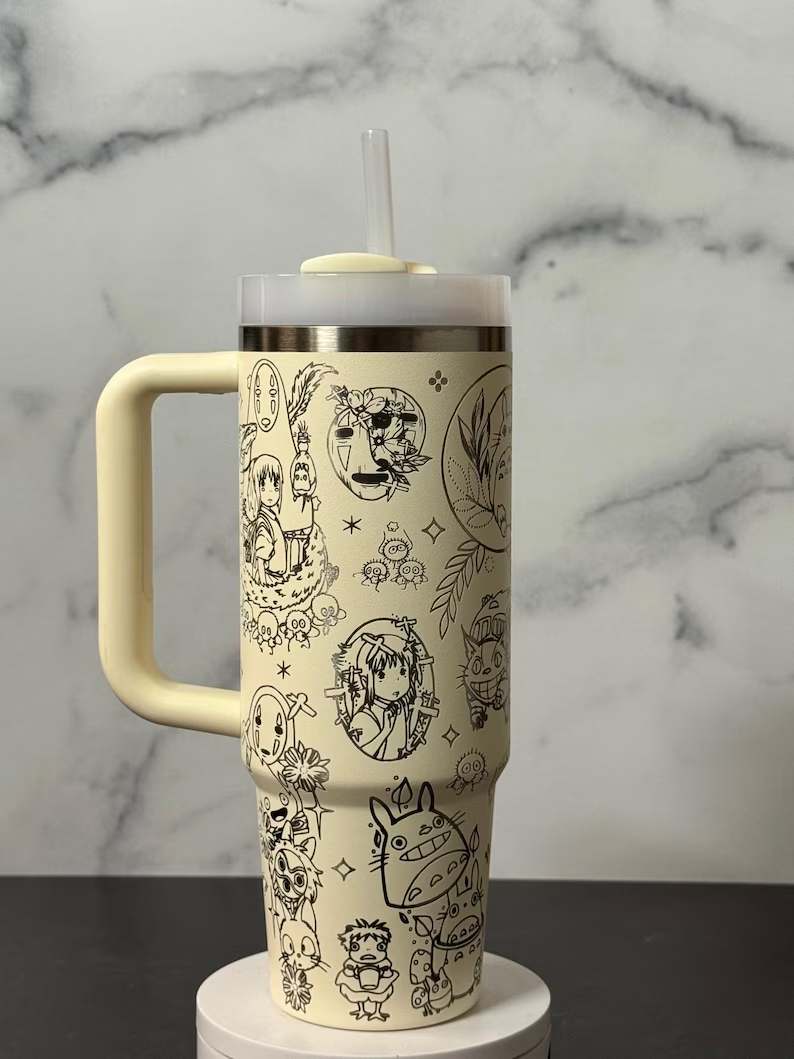 Laser Engraved Studio G Anime Stanley Tumbler