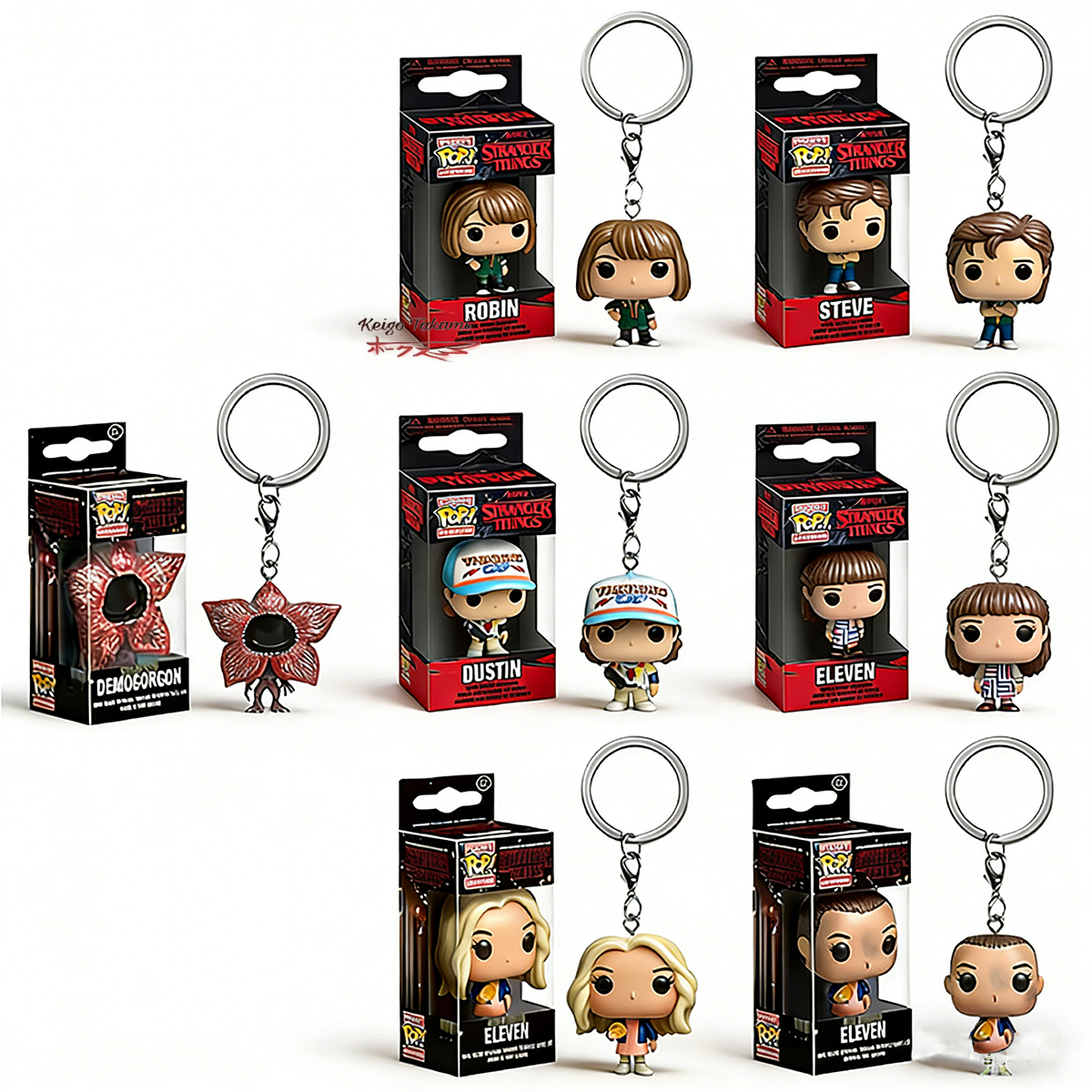 Stranger Things Short-haired Eleven Man-eating Plant Dustin Keychain Pendant Toy