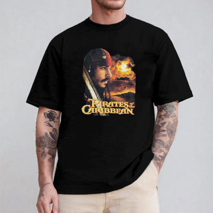 Disney Store Vintage Pirates of the Caribbean Movie T Shirt