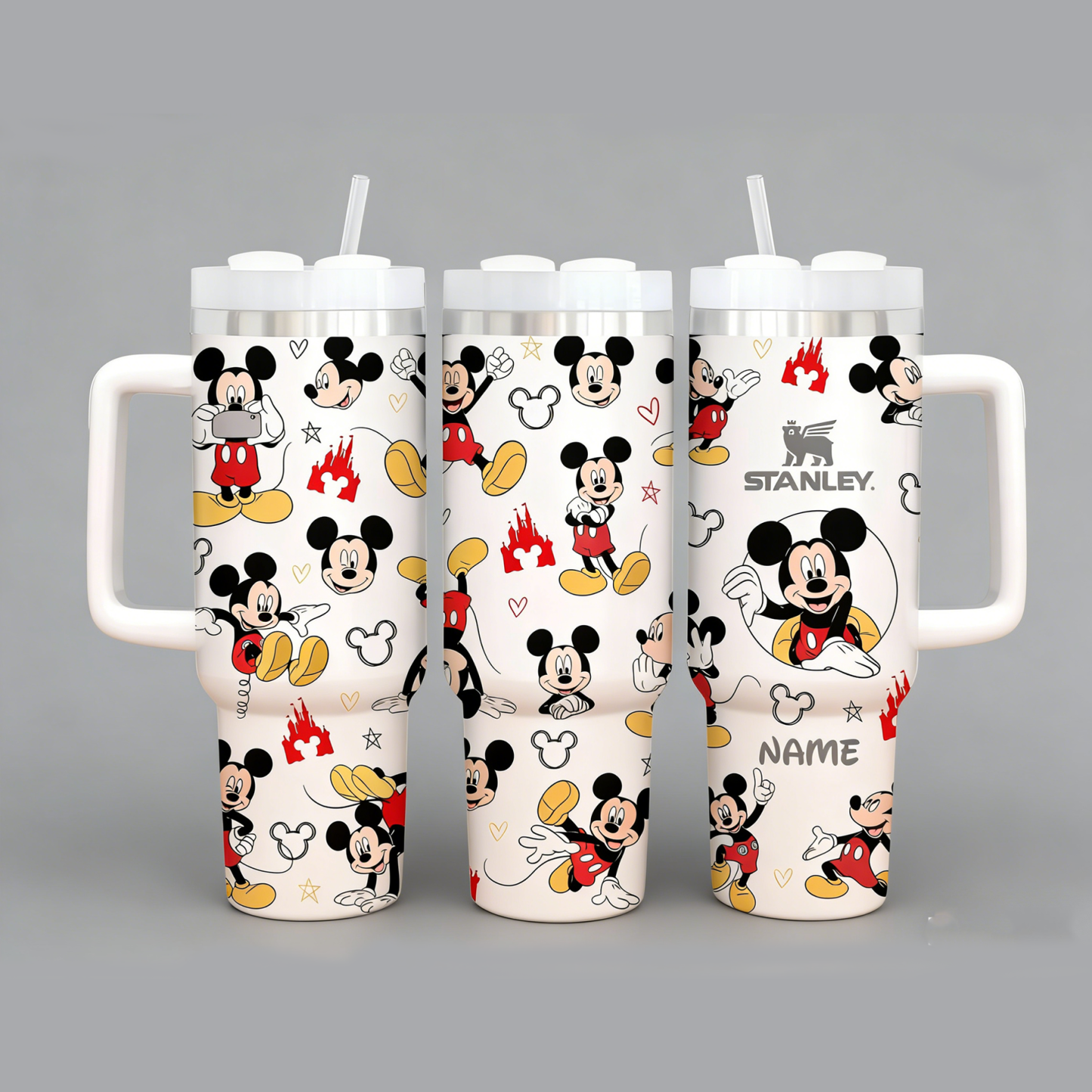 Disney Mickey 40oz Tumbler Personalized Name Style Cartoon Travel Mug Gift