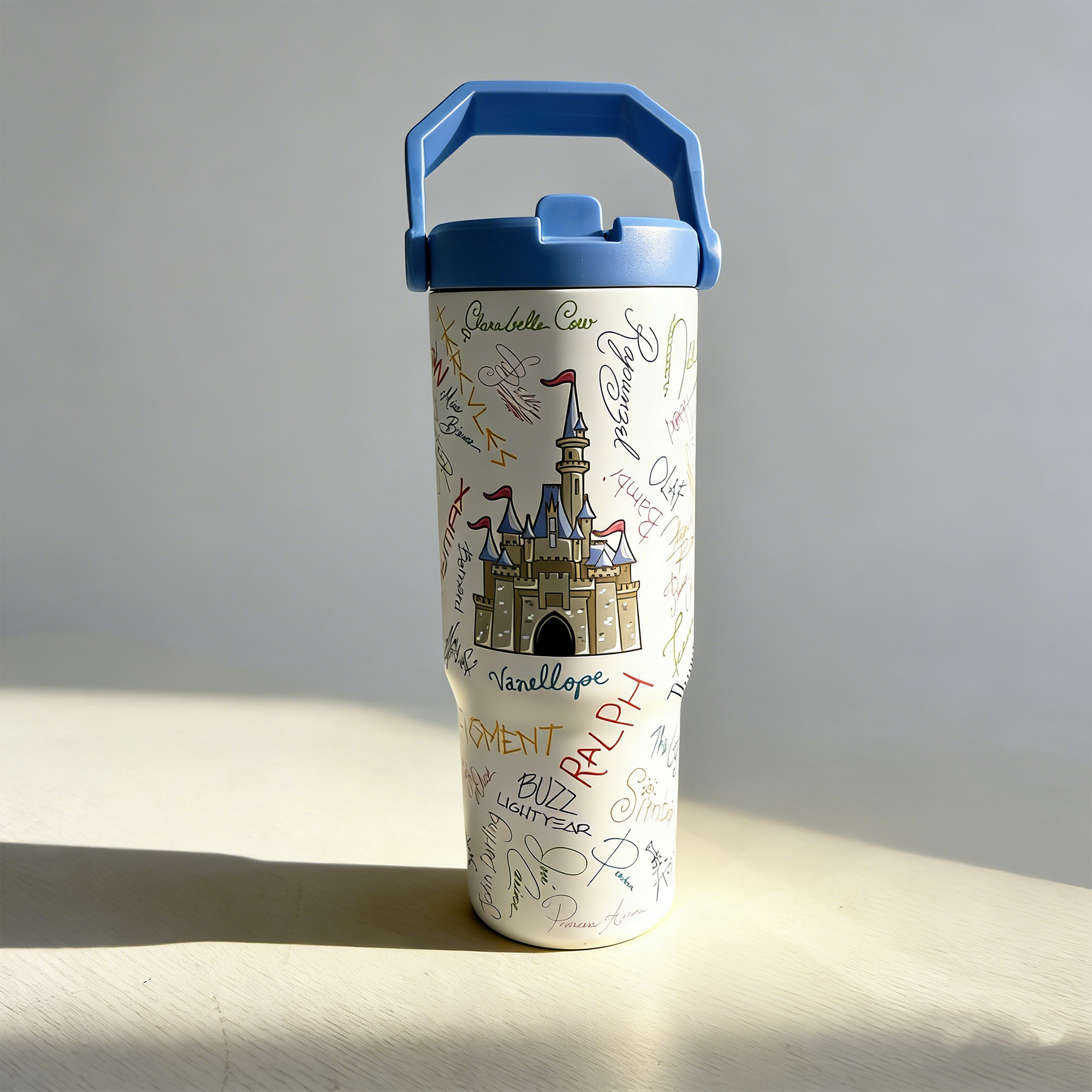 2026 Disney Parks Character Signatures and Castle Tumbler stainless steel New