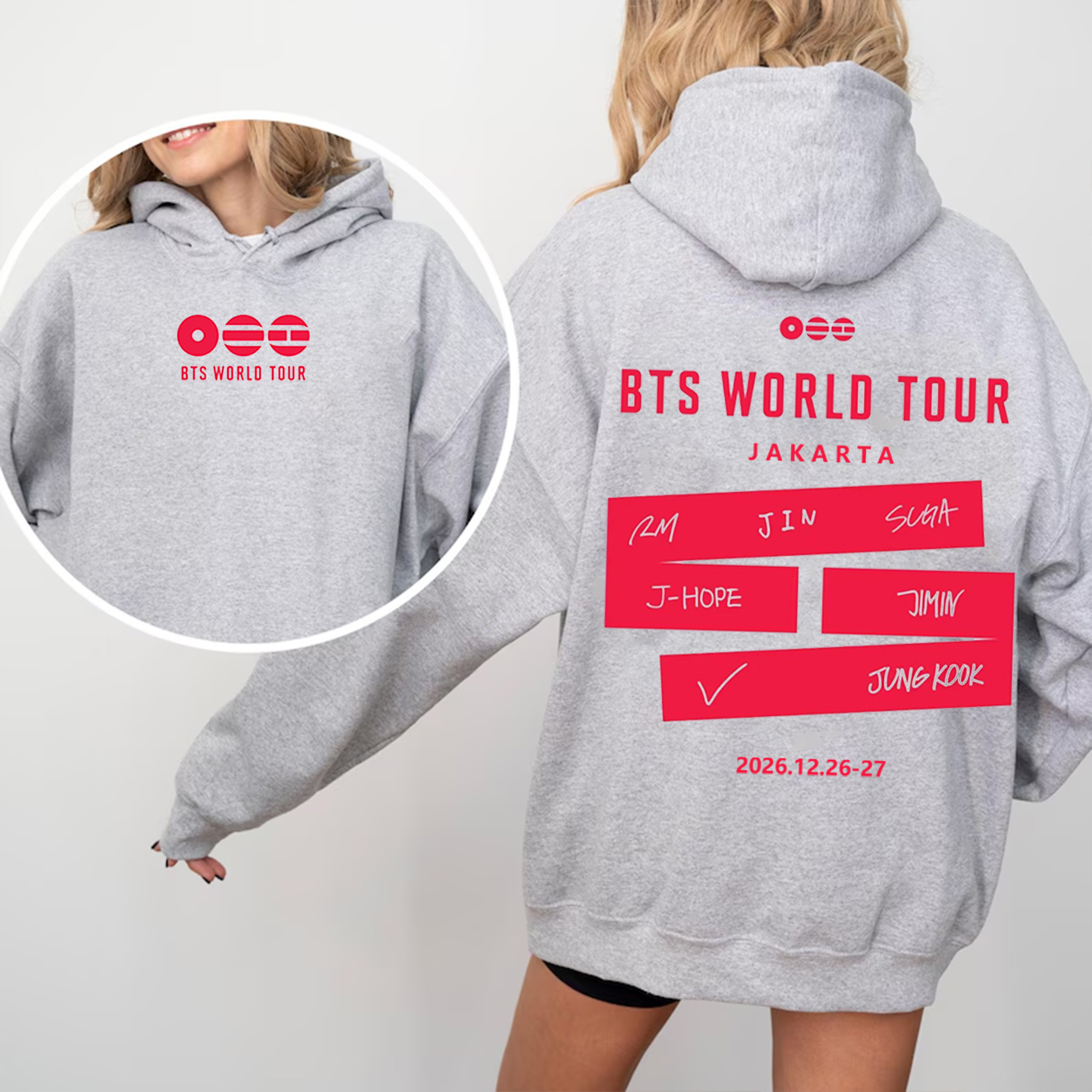 OPEN JASTIP BTS WORLD TOUR IN JAKARTA Unisex Shirt/Crewneck/Hoodie