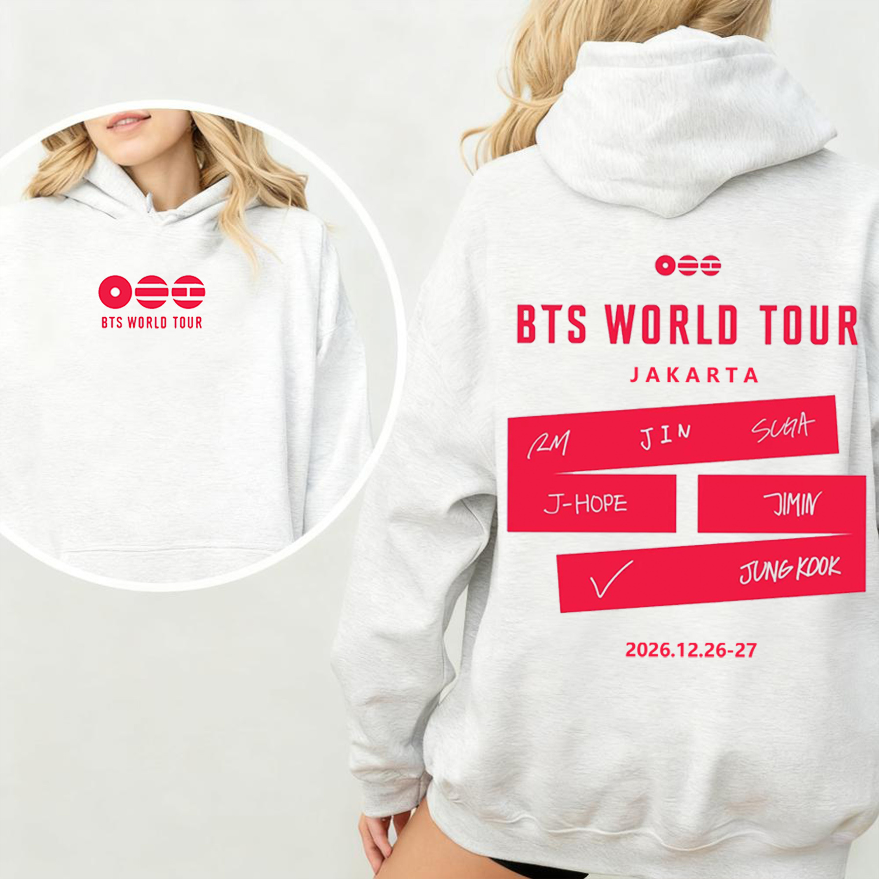 OPEN JASTIP BTS WORLD TOUR IN JAKARTA Unisex Shirt/Crewneck/Hoodie