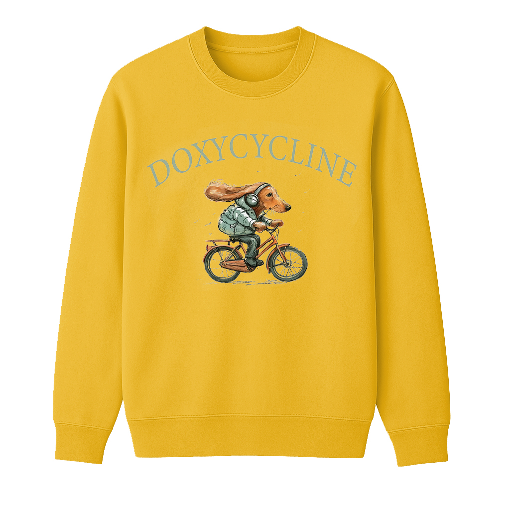 Doxycycline Dachshund Bicycle Unisex Shirt/Crewneck/Hoodie