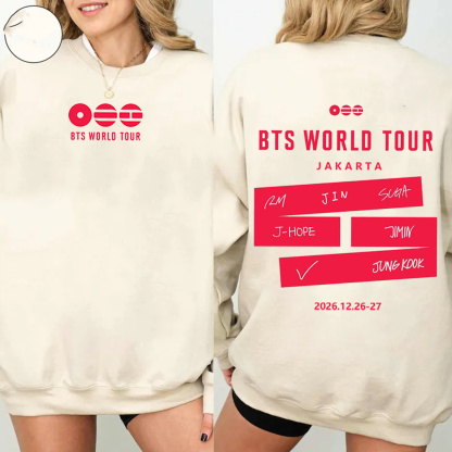 OPEN JASTIP BTS WORLD TOUR IN JAKARTA Unisex Shirt/Crewneck/Hoodie
