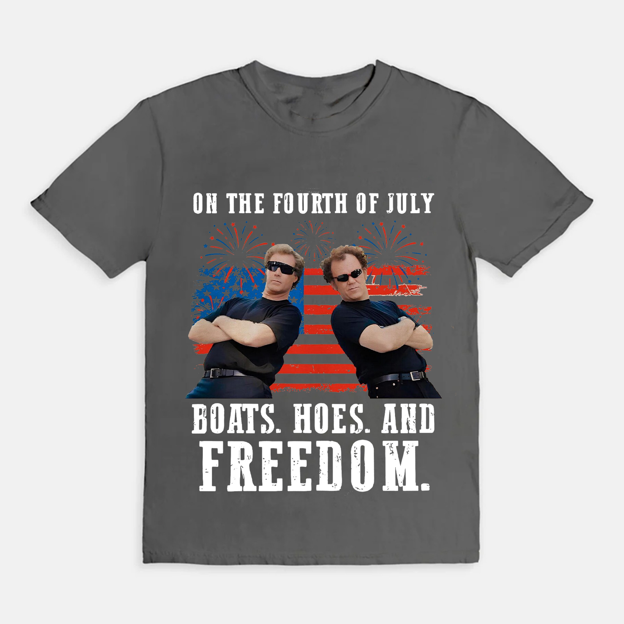 On The Fourth Of July Boats Hoes And Freedom T-Shirt