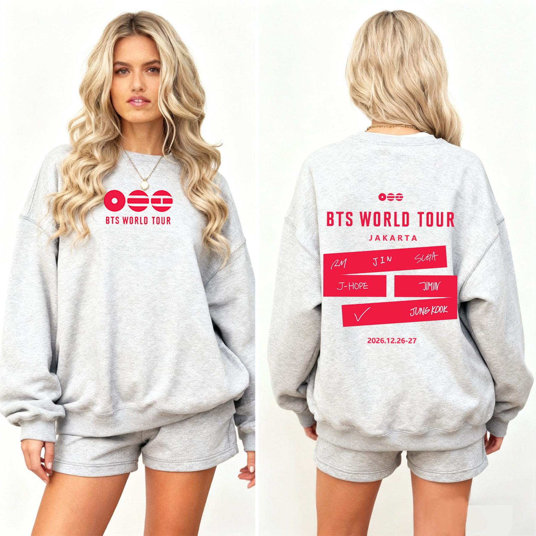 OPEN JASTIP BTS WORLD TOUR IN JAKARTA Unisex Shirt/Crewneck/Hoodie
